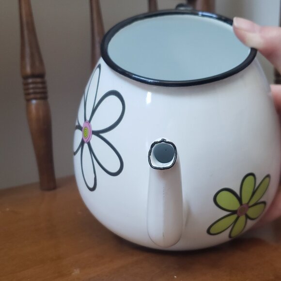 Emalia Oskusz 1907 Enamel Flower Tea Pot - Picture 6 of 11